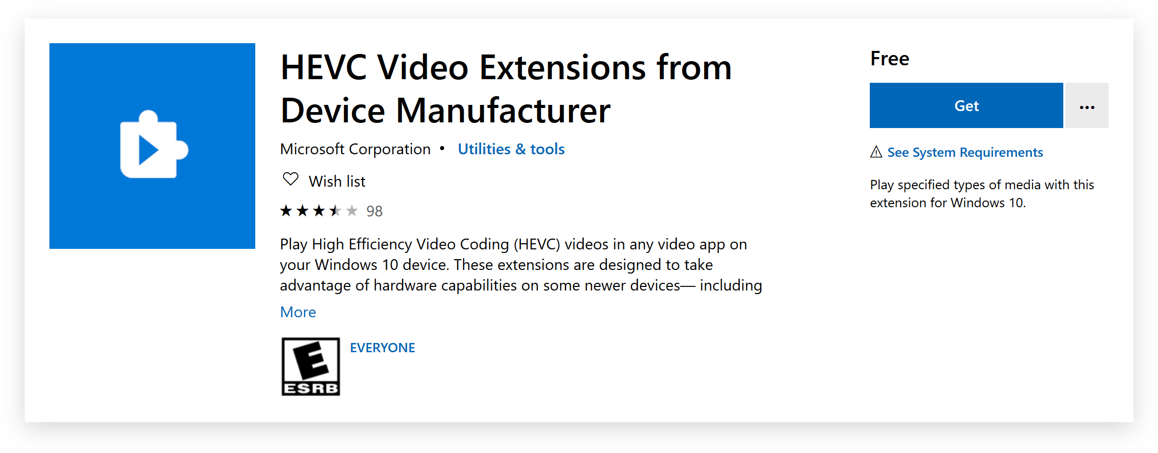 hevc video extensions free download for windows 10